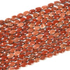 Natural Red Jasper Gemstone Micro Faceted Oval 11X7MM Loose Beads 7.5 inch Half Strand (80021494-D719)