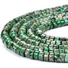 Green Silver Inclusion Sea Sediment Imperial Jasper Gemstone Grade AAA Heshi Rondelle 4X2MM 6X3MM Loose Beads (D501)