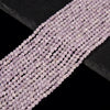 Natural Kunzite Gemstone Grade AAA Micro Faceted Round 4MM Loose Beads 15 inch Full Strand (80020510-P115)