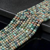 Natural Chrysocolla Fynchenite Gemstone Grade A Micro Faceted Rondelle 6X4MM Loose Beads (P89)