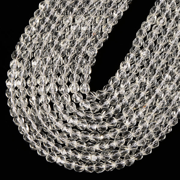 Glass Quartz Gemstone Faceted Round 8MM Loose Beads (D725)