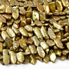 Keshi Freshwater Golden Pearl Gemstone Point 14-18MM Loose Beads 7 inch Half Strand (80018911-S27)