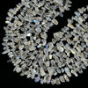 Natural Labradorite Gemstone Stick Pebble Chip 9-17MM Loose Beads (D713)