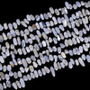 Natural Chalcedony Blue Lace Agate Gemstone Stick Pebble Chip 9-17MM Loose Beads (D714)