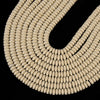 Ivory White Lava Gemstone Rondelle 8X4MM Loose Beads (D648)