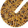 Natural Yellow Tiger Eye Gemstone Micro Faceted Oval 11X7MM Loose Beads 7.5 inch Half Strand (80021495-D719)