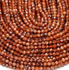 4MM Natural Hessonite Garnet Gemstone Micro Faceted Round Loose Beads 15.5 inch Full Strand (80017908-P83)