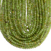 Natural Peridot Gemstone Grade AAA Micro Faceted Rondelle 4x3MM Loose Beads 7.5 inch Half Strand (80020696-P119)