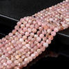Natural Madagascar Rose Quartz Gemstone Grade AAA 7MM Micro Faceted Round Loose Beads 15 inch Full Strand (80018186-P94)