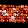 Orange Red Fire Agate Gemstone Round 6MM 8MM 10MM 12MM Loose Beads (D697)