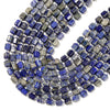 Natural Lapis Lazuli Gemstone Faceted Round Tube Hexagon 10X8MM Loose Beads (D724)