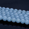 6mm 100% Genuine Angelite Gemstone Grade AAA High Quality Deep Blue Smooth Round Loose Beads 7.5 inch Half Strand (80005114 H-458)