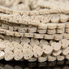 Ivory White Lava Gemstone Love Heart 6MM Loose Beads (D643)