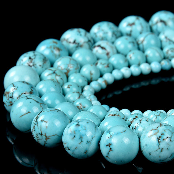 Turquoise Gemstone Grade AAA Round 3MM 6MM 8MM 10MM Loose Beads (D482)