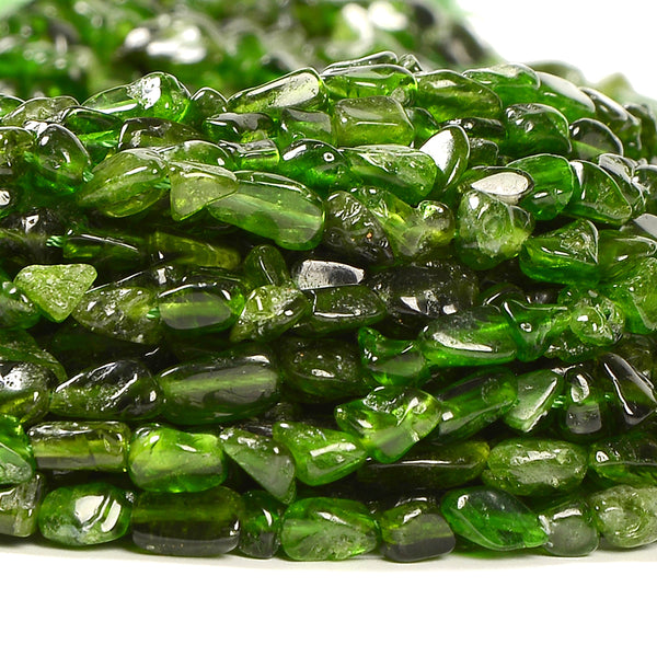 Natural Diopside Gemstone Stick Pebble Chip 4-6MM Loose Beads (D715)
