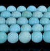 Blue Matte Turquoise Gemstone Round 12MM Loose Beads (D550)