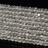 8X4mm Clear Quartz Rock Crystal Gemstone Grade AAA Faceted Rondelle Loose Beads 15 inch Full Strand (90187607-701 A)