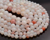 Milky Pink Bostwana Lace Agate Rare Gemstone Grade AAA Round 6mm 8mm 10mm Loose Beads (A258)