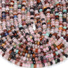 4X2MM Natural Multi Color Mix Stones Gemstone Micro Faceted Rondelle Loose Beads (P75)