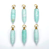 53X14MM Natural Peruvian Amazonite Gemstone Perfume Bottle Pendant Bullet Point, Essential Oil Bottle Beads 1 Bead (80017254-P72)