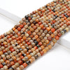 4MM Natural Orange Coral Gemstone Grade AA Micro Faceted Diamond Cut Cube Loose Beads (P40)