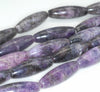 36X12mm Purple Lepidolite Gemstone Grade A Drum Barrel Loose Beads 7 inch Half Strand (90187939-709B)