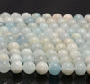 8mm Natural Aquamarine Gemstone Grade A Blue Round Loose Beads 15.5 inch Full Strand (80005652-472)