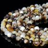 4MM Natural Mother of Pearl ShellGemstone Grade AAA Micro Faceted Round Loose Beads 15 inch Full Strand (80016831-P66)