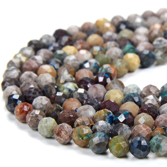 3MM Natural Chrysocolla Gemstone Grade A Micro Faceted Round Loose Beads 15 inch Full Strand (80016812-P65)