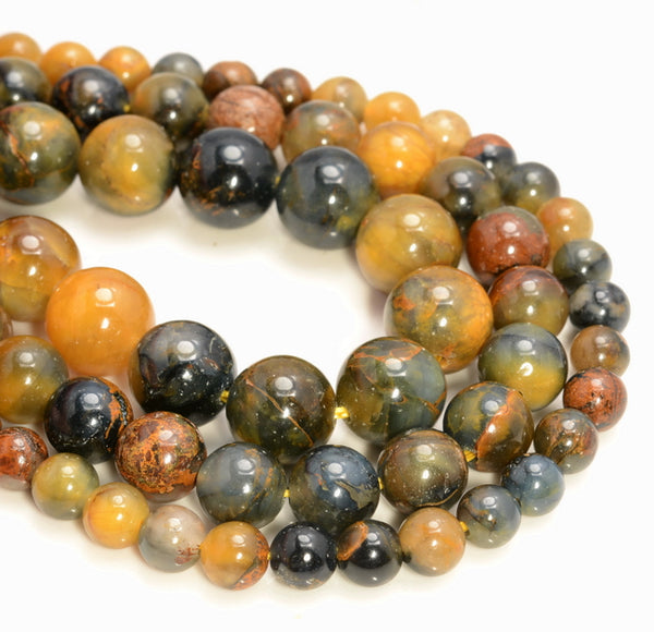 Golden Pietersite Gemstone Round 6MM 8MM 10MM Loose Beads (A252)