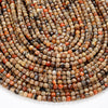 4MM Natural Orange Brown Coral Gemstone Grade A Micro Faceted Diamond Cut Cube Loose Beads (P40)