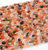 6-8MM Mix Color Rutilated Quartz Gemstone Pebble Nugget Loose Beads (D185)