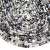 4MM Natural Black Rutilated Quartz Gemstone Grade A Round Loose Beads 15.5 inch Full Strand (80009584-P47)