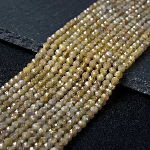 Natural Tanzanite Golden Yellow Gemstone Grade AAA Micro Faceted Round 2MM 3MM 4MM Loose Beads (P45 P30)