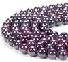 8MM Natural Garnet Purple Red Gemstone Round Loose Beads (D290)