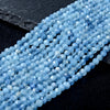Natural Aquamarine Gemstone AAA Micro Faceted Round 3MM 4MM Loose Beads (P27 P46)
