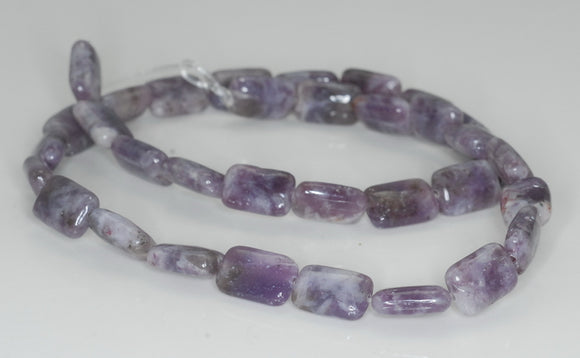 12X8mm Light Purple Lepidolite Gemstone Grade A Rectangle Loose Beads 16 inch Full Strand (90188390-664)
