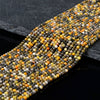 Natural Bumblebee Jasper Gemstone Grade AA Micro Faceted Round 2MM 3MM 4MM Loose Beads 15 inch Full Strand (P78)