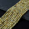 4X3MM Natural Green Apatite Gemstone Grade AA Micro Faceted Rondelle Loose Beads (P36)