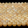 Natural Yellow Feldspar Sunstone Gemstone Grade AAA Round 7MM 8MM 9MM 10MM Loose Beads (D316)