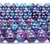 Natural Fluorite Purple Blue Gemstone Grade AAA Round 5MM 7MM 8MM 9MM Loose Beads (D333)