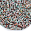 4X3MM Natural Multi Color Mix Stones Gemstone Micro Faceted Rondelle Loose Beads (P75)