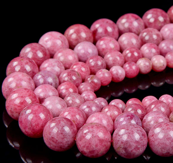 Natural Norwegian Thulite Gemstone Grade AAA Round 5MM 6MM 7MM 8MM 9MM 10MM 11MM 12MM 13MM 14MM Loose Beads (D298)