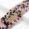 4MM Natural Multi Color Galaxy Mix Stones Gemstone Micro Faceted Round Loose Beads 15.5 inch Full Strand (80009404-P30)