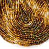 Natural Pietersite Multi Color Yellow Brown Gemstone Grade AAA Micro Faceted Round 2MM 3MM Loose Beads 15 inch Full Strand (P27)