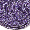 4MM Natural Amethyst Gemstone Grade A Micro Faceted Round Loose Beads 15 inch Full Strand (80016326-P57)
