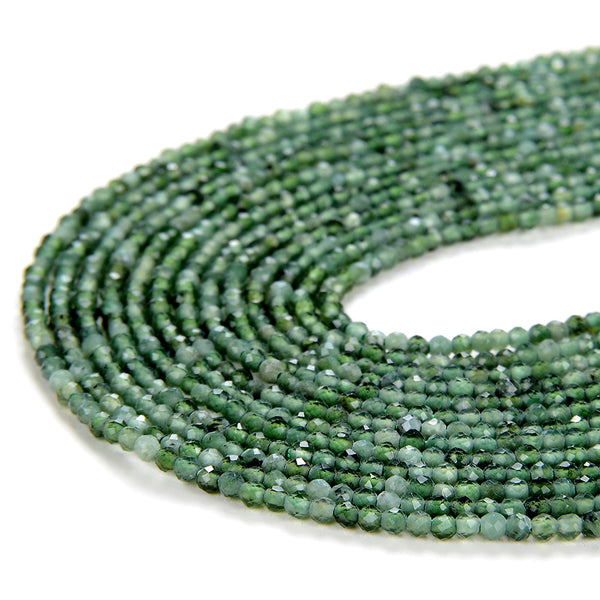 2MM Natural Green Rutilated Quartz Gemstone Grade AAA Micro Faceted Round Loose Beads 15.5 inch Full Strand (80008844-P11)