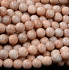 Natural Peach Feldspar Sunstone Gemstone Grade A Round 5MM 6MM 7MM 8MM Loose Beads (D306)