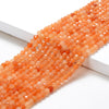 4MM Natural Orange Aventurine Gemstone Grade AAA Micro Faceted Round Loose Beads 15 inch Full Strand (80016237-P51)
