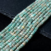 4MM Natural Peruvian Amazonite Gemstone Grade A Micro Faceted Diamond Cut Cube Loose Beads (P40)
